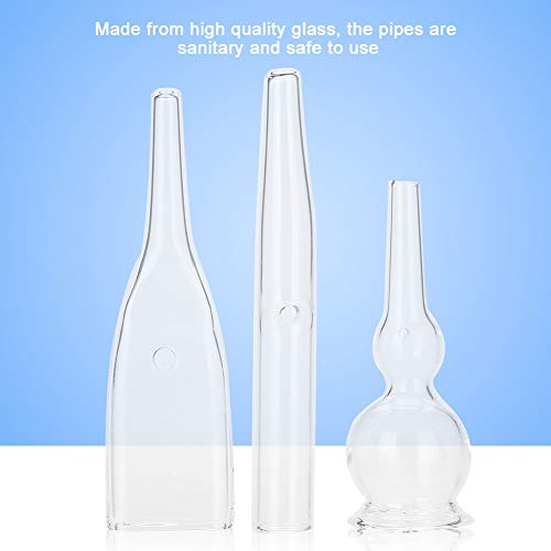 Lwuey Vacuum Glass Tube, Blackhead Removal Glass Pipes Set Facial Cleansers Whitehead Removing Glass Pipe Kit Machine Accessories Device for Face Suction Pore Cleanser Beauty Equipment Home Salon 3PCS