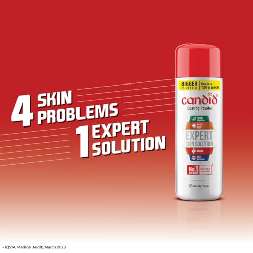 Candid Dusting Powder | Expert Skin Solution |Doctor's Prescribed No.1 Brand | Prevents Sweat Rash, Itching, Fungal Infection & Skin Irritation | Anti-fungal Powder | Clotrimazole | 60g | Pack of 10