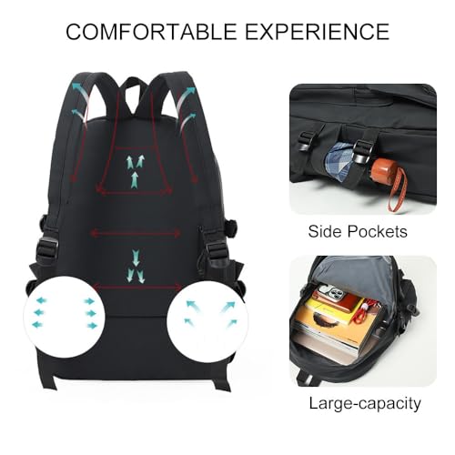 Simcoo Men Laptop Backpack Business Daypack Boy College School Bag Waterproof Rucksack Teacher Travel Bags （Grey)）