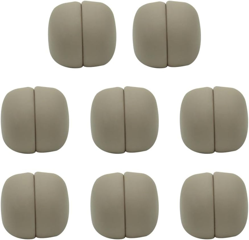 Nicear Hijab Magnets Strong Magnetic Hijab Lapel Pins Buttons Multipurpose No Snag Pencilless Brooch Magnetic Scarf Clasp for Women Scarf Accessories Khaki 8 Pack