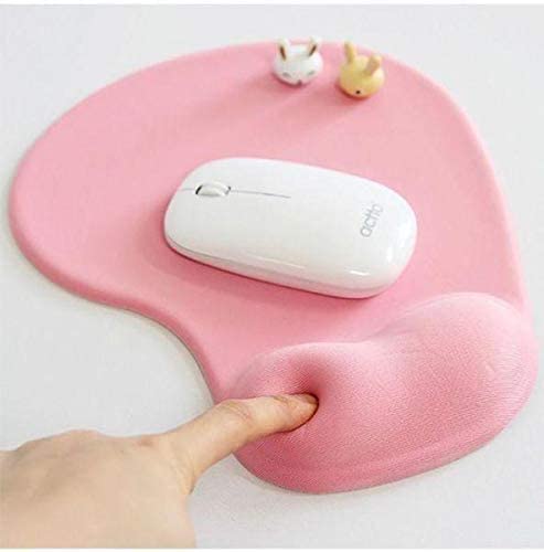 Mouse Pad with Gel wrist support Mice Mat For Computer PC Laptop pink