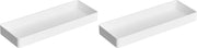 Sponsored Ad Amazon Basics Rectangular Plastic Organizer Accessory Tray, White - 23.8 x 8.3 x 2.5 cm (Pack of 2) Half Accessory Tray