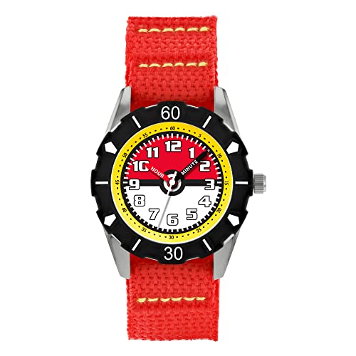 Pokemon Boy's Analog Quartz Watch with Velcro Strap POK3129