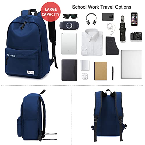 PAUBACK Teens Girls Boys Lightweight High School Backpack - B-Blue