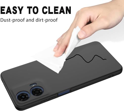 Zubitech Case for Motorola Moto G24 Cover Soft TPU Ultra-Slim Stylish Protective Cover for Motorola Moto G24 Phone Case[Drop Protection, Non-slip] - Matte Black