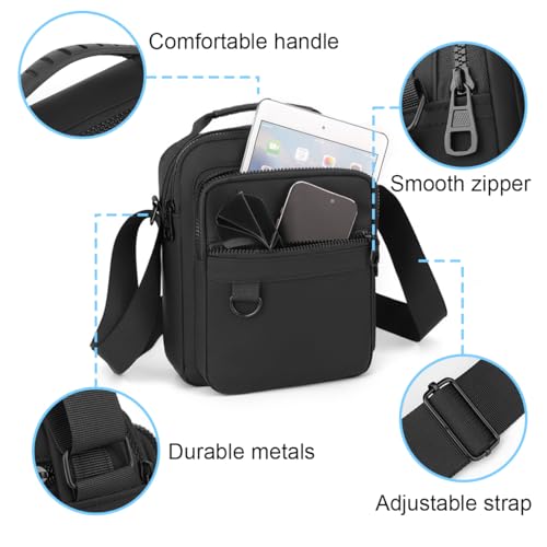 GOLDEN LAND Crossbody Sling Bag,Waterproof Chest Shoulder Bag for Men and Women,Casual Daypack for Hiking Sports Running Travel.