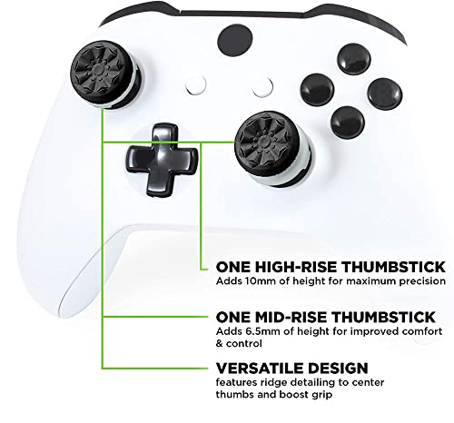 FPS Freek Galaxy Black for PlayStation 4 (PS4) and PlayStation 5 (PS5) Performance Thumbsticks, Compatible Controller Grip Performance, Galaxy Themed Thumbstick Covers (1 High-Rise, 1 Mid-Rise, Black)