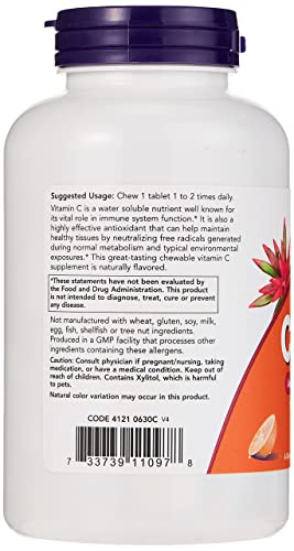 Now C-500 Vitamin C Chewable Tablet For Antioxidant Support, Pack of 100's