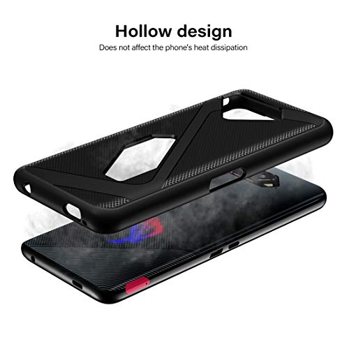 Redluckstar Gaming Phone Case for ASUS ROG Phone 5 - Heat Dissipation Silicone and TPU Cover With Unique Shape for Men and Women - Ultra Slim Thin Scratch Resistant Case