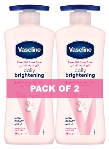Vaseline Even Tone Body Lotion Daily Brightening, 2 x 400ml
