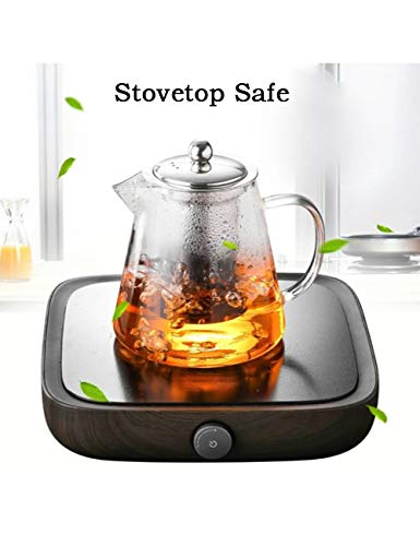 TMOST Glass Teapot with Infuser Tea Pot 32oz/43oz Tea Kettle Stovetop Safe Blooming and Loose Leaf Tea Maker Set (32oz/ 950ml)