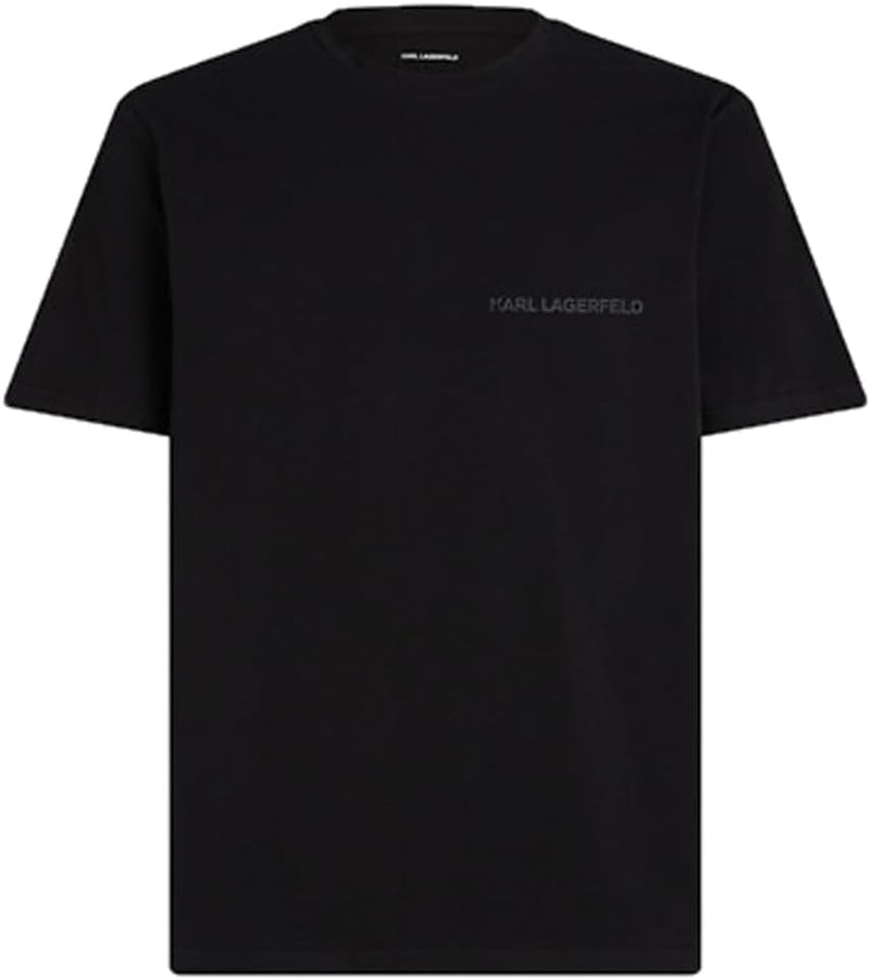 Karl Lagerfeld B.V Men's Elongated Logo SS T-Shirt (Pack of 2) Base Layer Top, Black/White, XL