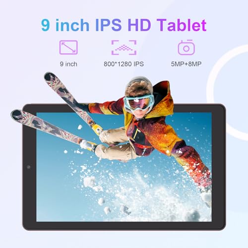 C idea 9inch Tablet Android 13 Tablet,8GB RAM, 512GB ROM,5G LTE with SIM Card Slot,1280 * 800 IPS Display,8000mAh Battery,WiFi & Bluetooth - Includes Protector Case & Stylus,CM935pro(Pink)