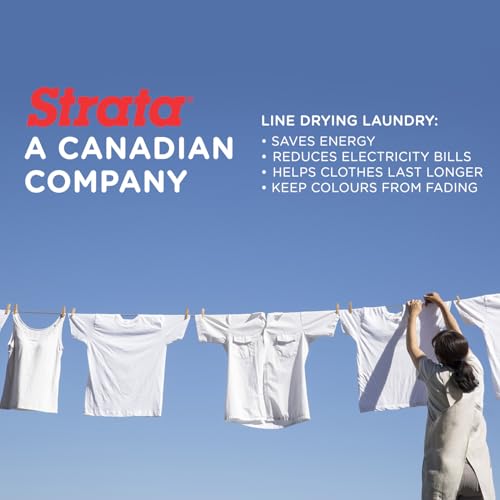 Strata Clothesline Outdoor Heavy Duty Kit - 150 Feet Galvanized Wire Silver PVC Coating, 6.5" Clothesline Pulley 2pcs, Metal Mini Winch Tightener 1pc, Plastic Spreader/Spacer 1pc & 2 Metal Hooks