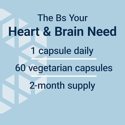 Life Extension Homocysteine Resist - For Heart & Brain, Cognitive Health Support Supplement â€“ Vitamin B2, B6 & B12 + Folate - Once-Daily, Non-GMO, Gluten-Free - 60 Vegetarian Capsules