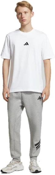 Men's Essentials Small Logo Single Jersey Tee T-Shirt - WHITE/BLACK