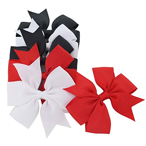30 Pcs Baby Girls Ribbon Boutique Hair Bows Clips with Assorted colors