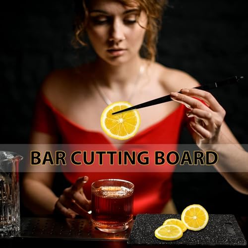Aputue Kitchen Cutting Board, No BPA Cutting Board, 3 pcs Black Non Slip PP Marble Material Chopping Boards Sets, Non-Slip Durable Safe Cutting Boards with Grinding Area, Dishwasher Safe