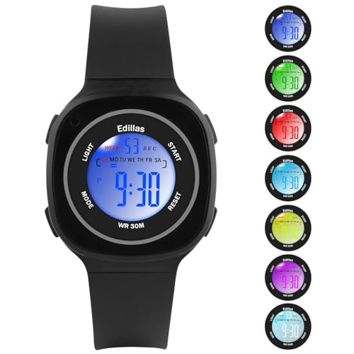 Azonee Kids Watches Digital for Girls Boys, Light Wristwatch for Child Waterproof Sport Outdoor Multifunctional Wrist Watches with Stopwatch Alarm for Ages 4-15