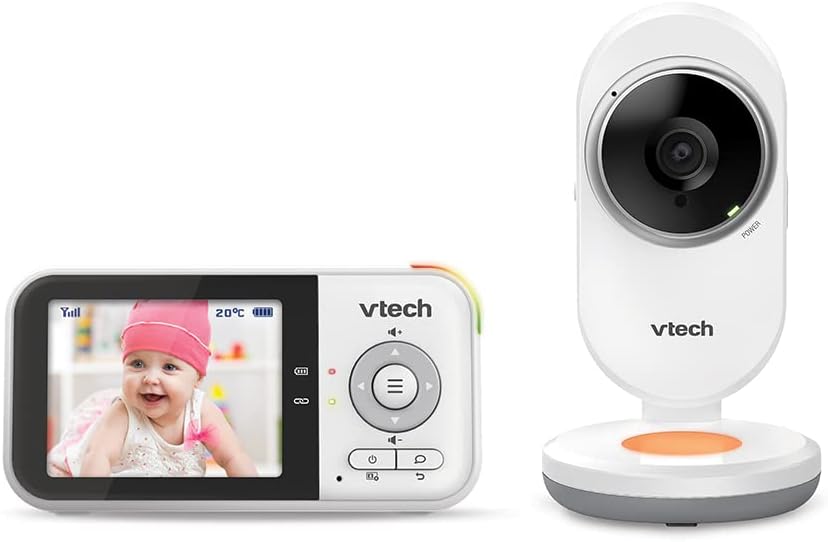 VTech - BM3254 - Baby Monitor Video Clear Plus - Night Light and Lullaby - Display 2.8 Inch - Baby Monitor Audio - Version FR