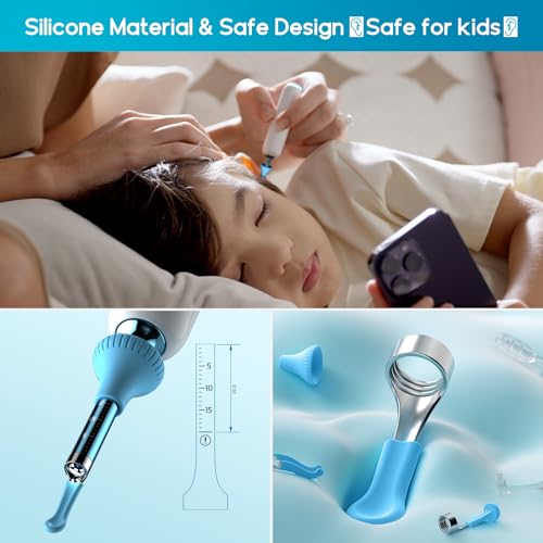 BEBIRD Home 30S Ear Care System - Ear Canal Cleaner with Flexible Scope FHD Camera, UVC LED Light, Visual Ear-Drops Dropper, Wax Removal Tweezers Tool to Clean Ear, 3 Set Cleaning Kits for Adult/Kids