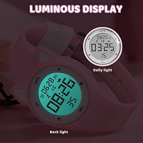 Masroo Kids Watches Digital Sport Watch for Girls Boys, Fitness Tracker with Alarm Clock, Stopwatch, No App Waterproof Watches for Teens Students Ages 5-12