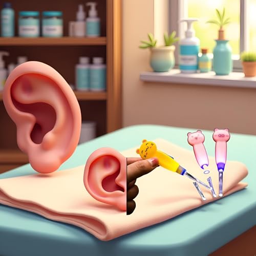 1Pc Cute Flashlight Earpick,Earwax Cleaning and Removal Tools, Light Led Earpick Wax for Adults and Children Ear Safe
