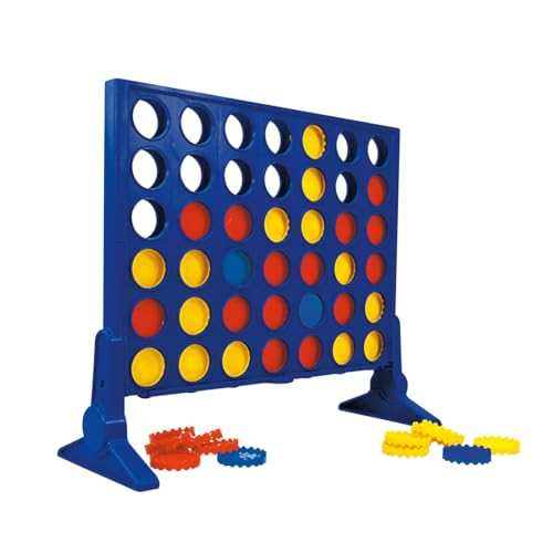 Connect 4 Strategy Board Game for Kids Ages 6 and Up, Classic Disc-Dropping Fun, Includes Grid, Legs, Slider Bar, 21 Red and 21 Yellow Discs, and Instructions, Perfect for Family Game Night