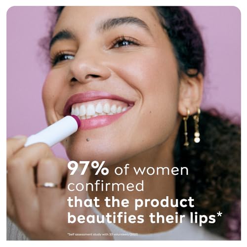 Labello Blackberry Shine Lip Balm, 24H Melt-In Moisture, with Shea Butter and Natural Oils Enriched with Vitamins, with Natural Ingredients, Mineral Oil Free, Vegan, 4.8g