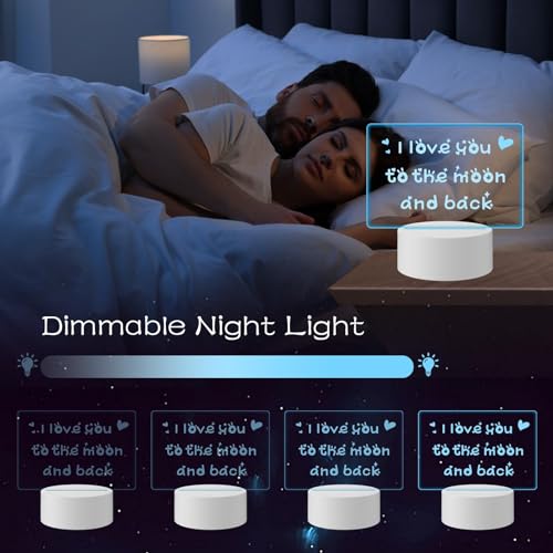 Acrylic Dry Erase Board with Light Up, Led Note Plank Remote Control/16 Colors Change/2Powers Mode Night Light Board, Message Acrylic Sheet DIY with 2 Pens, Birthday Mother's Day Gift
