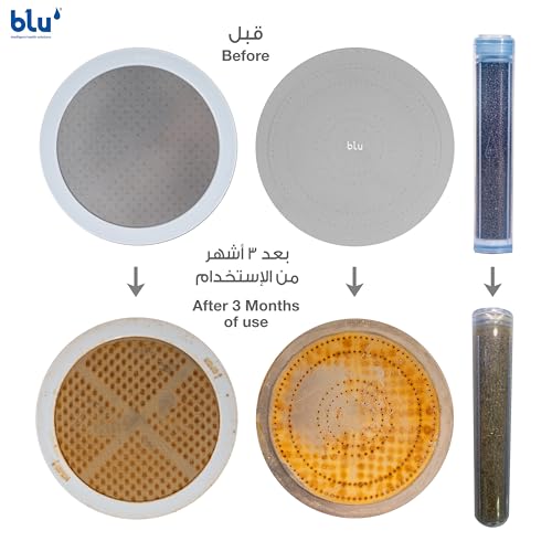 blu Ionic Shower Head and Shower Filter - Handheld - Removes Chlorine & Harmful Pollutants - Prevent Hair Loss & Moisturize Your Skin, Chrome
