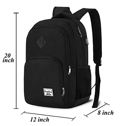 YAMTION 17.3 Inch Large Backpack for Men and Women,School Backpack for Teenager,Travel Laptop Bookbag with USB Charging port for Business Work College Travel Trip