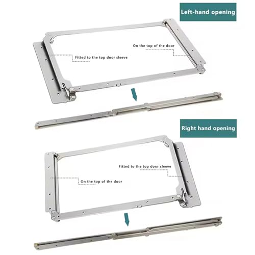 SUZLAZYR Barn Door Hardware Kit, 180Â° Folding Flat Door Accessories, Smoothly & Quietly, Expansion Wardrobe Partition Door Hardware Connector Accessories,18mm left open