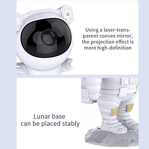 AWH Astronaut Galaxy Projector with Timer & Remote Control, USB Powered Spaceman Projector Lamp, 360° Adjustable Astronaut Starry Night Light Projector for Room Decoration