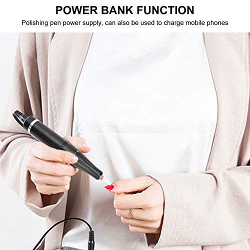 Oreq Professional Nail Drill Machine, 35000rpm Rechargeable Portable Electric Nail Drill Pen for Acrylic Gel Nails, Nail File Manicure Pedicure Tools for Nail Salon(black)