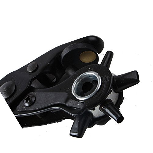 BePrincess Leather Hole Punch Tool for Belt - Updated Hole Sizes Puncher for Belt, Watch Band, Strap, Dog Collar, Saddle, Shoes, Fabric, DIY Home or Craft Project, 3 round holes, 3 flat holes