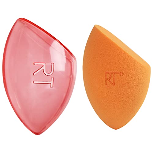 Real Techniques New! Our 3In1 Multifunctional Miracle Complexion Sponge Paired With A Travel Sponge Case Helps You Get A Natural Looking Finish Wherever You Go., Orange