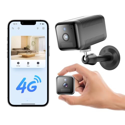 runofast No WiFi Security Camera, 4G LTE Cellular Camera with Virtual SIM Card, Radar Motion Sensor, 2K Indoor & Outdoor Security Camera, 18-Hour Continuous Use, Portable Cellular Trail Camera