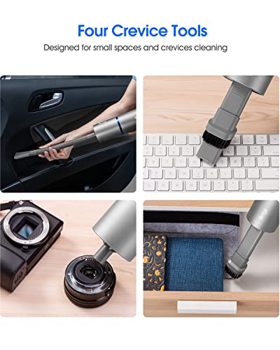 Brigii Mini Vacuum Air Duster and Hand Pump 3 in 1 Small Cordless Handheld Vacuum USB Rechargeable Easy to Clean Desktop Keyboard Drawer Car Interior and Other Crevices Small Spaces -Y120 Pro
