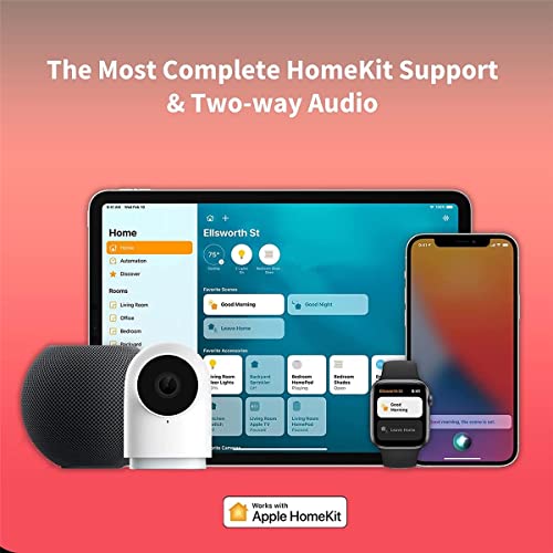 Aqara Security Camera Hub Indoor G2H Pro, 1080p HD HomeKit Secure Video Indoor Camera, Night Vision, Two-Way Audio, Zigbee Hub, Plug-in Cam Works with Alexa, Homekit, Compatible with Google Assistant