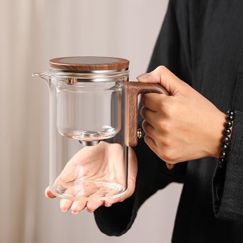MACTANO Enchanti Tea Pot, Magic Witchcraft Enchanted Glass Teapot with Strainer -600ML