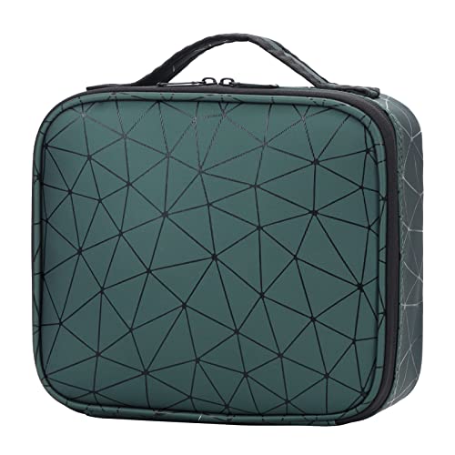 SYOSI Portable Travel Cosmetic Vanity Case, Makeup Organizer Box Storage for Makeup Brushes Tools with Removable Compartment