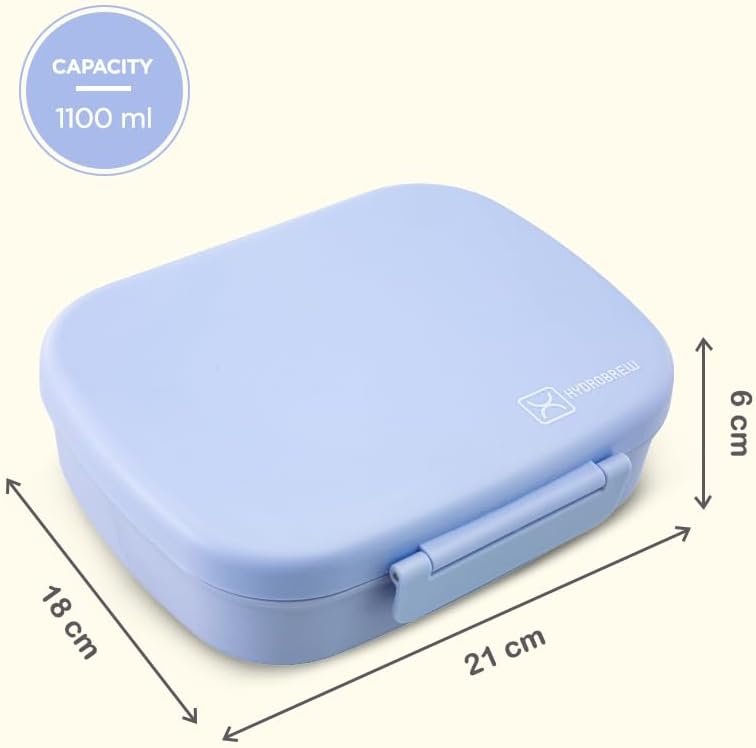 Smart Serve Bento Lunch Box 1100 ml, 5 compartment- Sky Mist – image 9