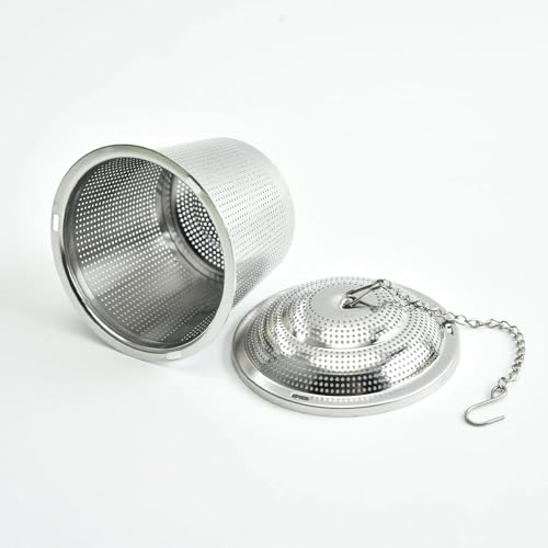 Tealand Durable Infuser Basket Stainless Steel Silver-Coloured Platinized Perfect Size Suitable To Any Teapot Mugs Cups To Steep Green Black Herbal Oolong Loose Leaf Tea 6.5x6cm