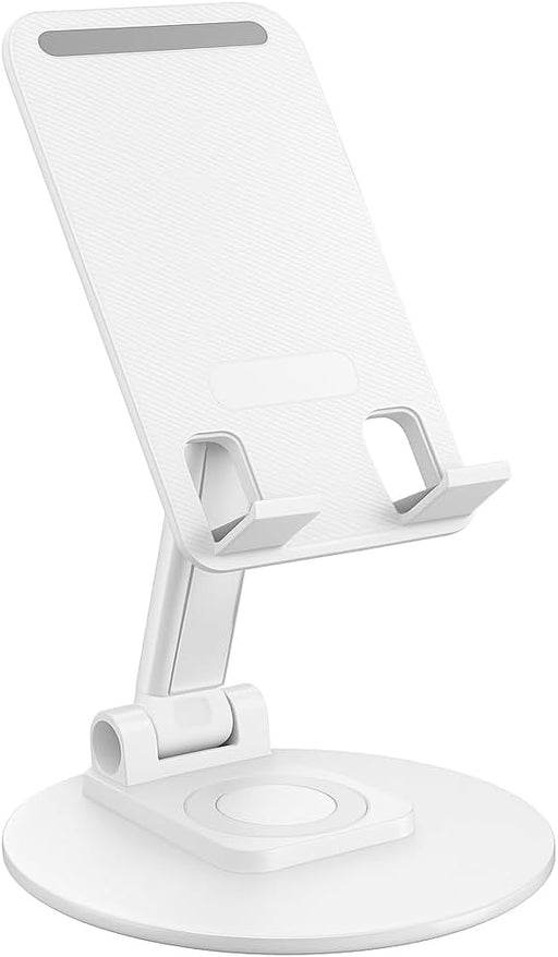 Fitto 360 Rotatable & Foldable Mobile Holder for Flat Surfaces Universal Adjustable Cell Phone Stand, Hands-Free Desk Phone Holder for Office, Kitchen, Bedside, Video Calls & Streaming