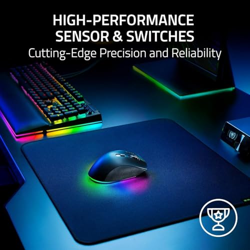 Razer Pro Click V2 Right-Handed Ergonomic Wireless RGB Mouse: HyperSpeed Wireless (2.4 GHz), Bluetooth â€“ up to 3 hosts, USB-C wired, Up to 3.5 months Battery Life, 9 Programmable Buttons - Black