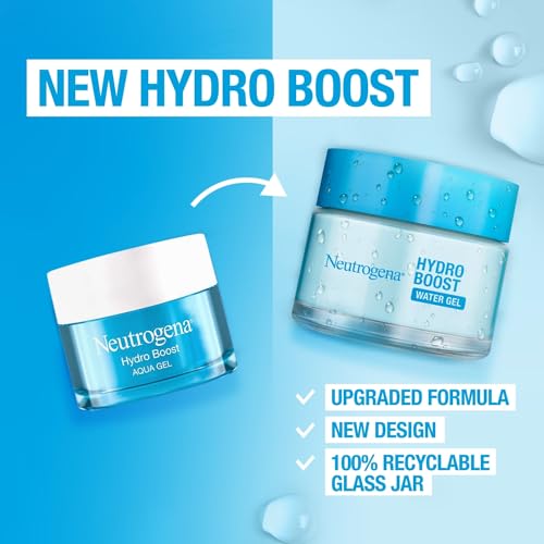 Neutrogena Face Moisturizer Water Gel, Hydro Boost, Normal To Combination Skin, Lightweight and Oil-free, 100% Alcohol Free, suitable for sensitive skin, 50 ml