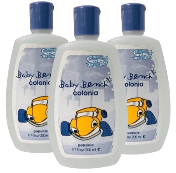Baby Bench Colonia POPSICLE COLOGNE | Perfume for Babies, Gentle & Safe, Mild Fragrance | Long-lasting Moisture & Delicate Fragrance | Safe for Mother's Hands & Baby's Skin 200 ml - (Pack of 3).