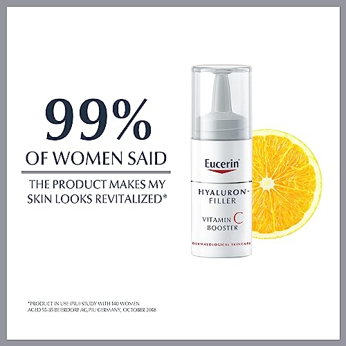 Eucerin Hyaluron Filler Anti-Aging Face Serum Vitamin C Booster with Hyaluronic Acid, Plumps up Deep Wrinkles, For Fresh and Radiant Skin, Suitable for All Skin Types, 8ml