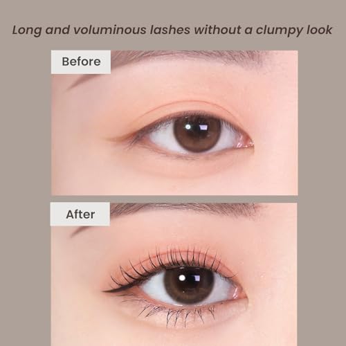 HEIMISH Dailism Smudge Stop Mascara - 0.32 oz/9 g (Curling) | Non-Smudge Curly Mascara | Washable Non-Clumping Waterproof Mascara for Eye Makeup | Kbeauty